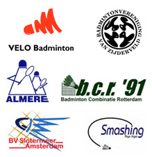 logo's van de zes clubs